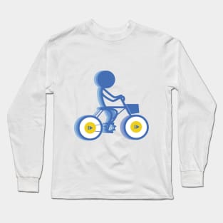 Slow motion bicycle Long Sleeve T-Shirt